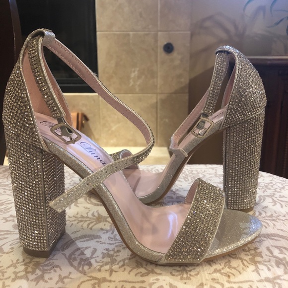 Rhinestone Studded Heels(NEVER WORN) - Picture 3 of 3